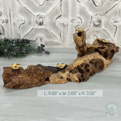 Driftwood Sphere Holder Stand for 4 Spheres or Orbs