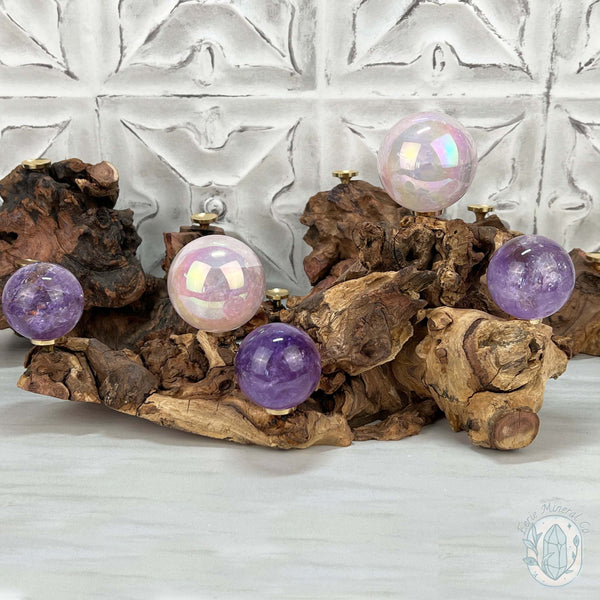 Natural Driftwood Sphere Holder Stand for 5 Spheres or Orbs