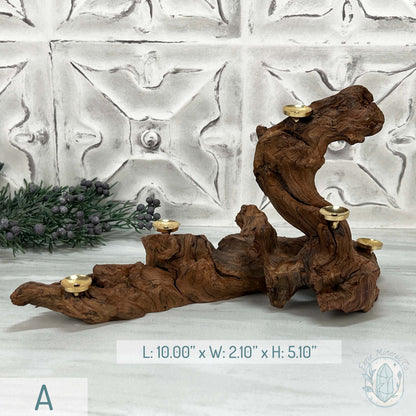 Natural Driftwood Sphere Holder Stand for 5 Spheres or Orbs