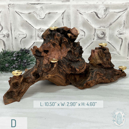 Natural Driftwood Sphere Holder Stand for 5 Spheres or Orbs