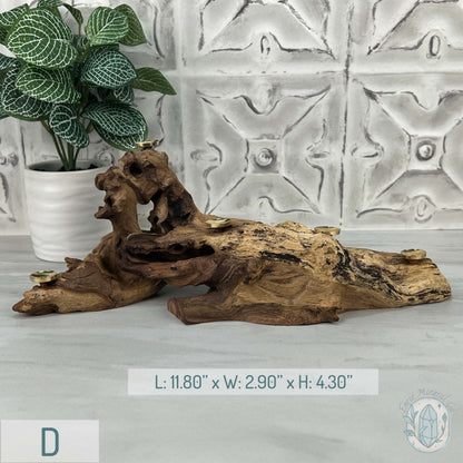 Natural Driftwood Sphere Holder Stand for 5 Spheres or Orbs