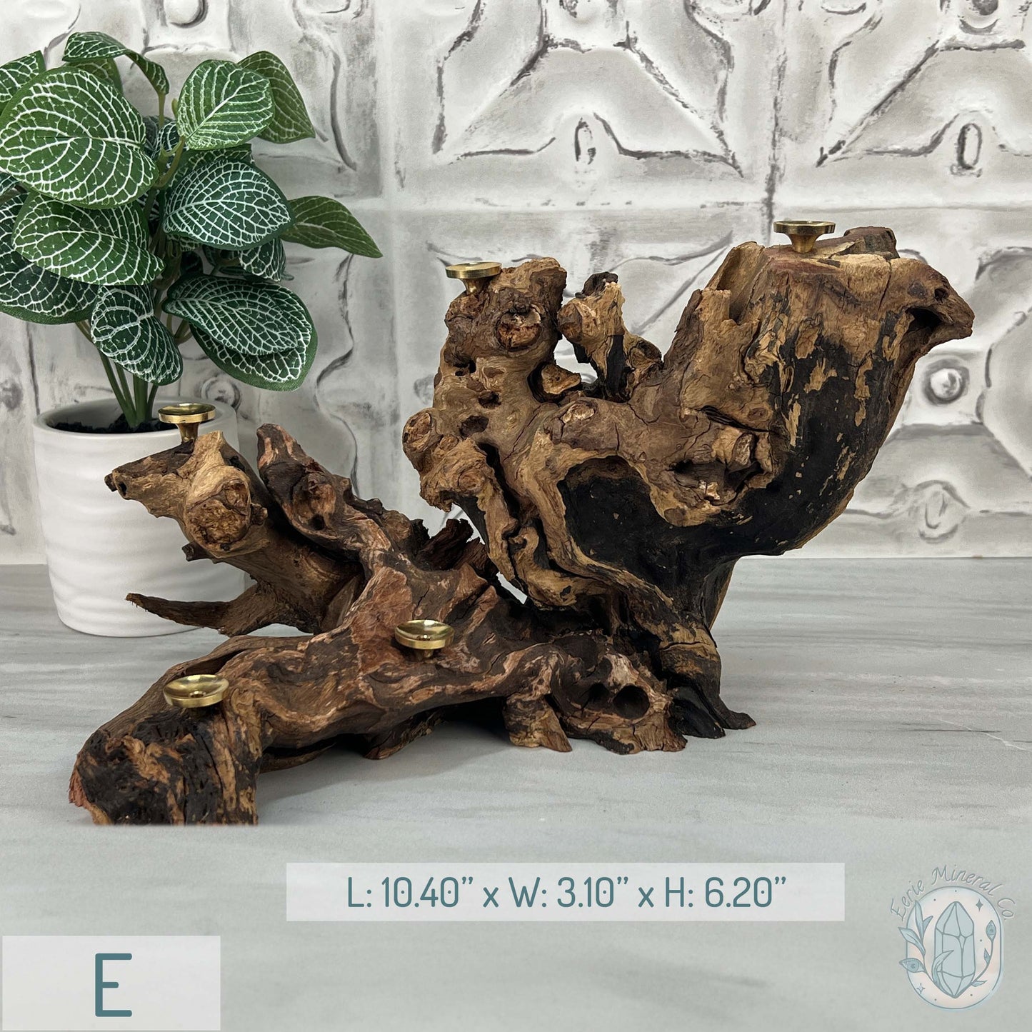 Natural Driftwood Sphere Holder Stand for 5 Spheres or Orbs