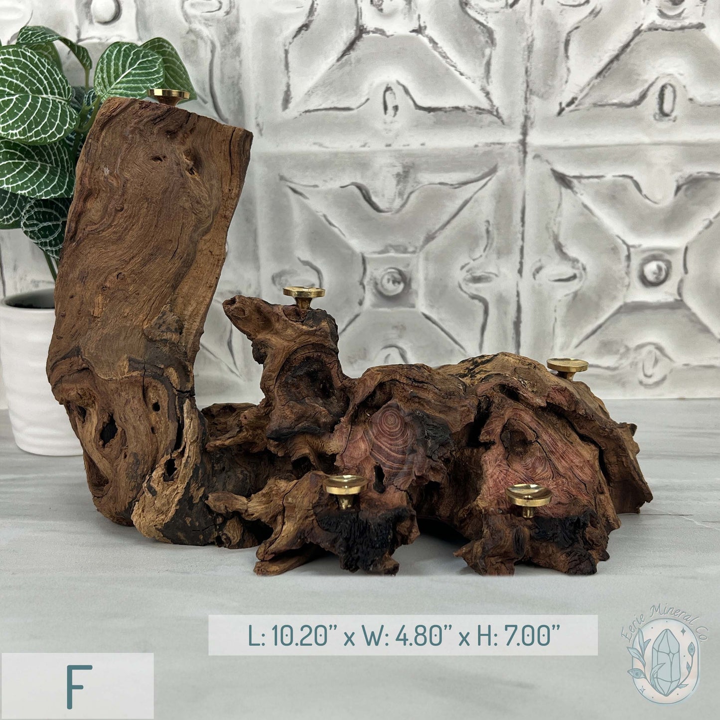 Natural Driftwood Sphere Holder Stand for 5 Spheres or Orbs
