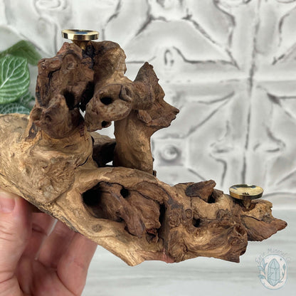 Natural Driftwood Sphere Holder Stand for 5 Spheres or Orbs