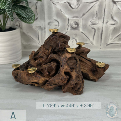 Natural Driftwood Sphere Holder Stand for 6 Spheres or Orbs