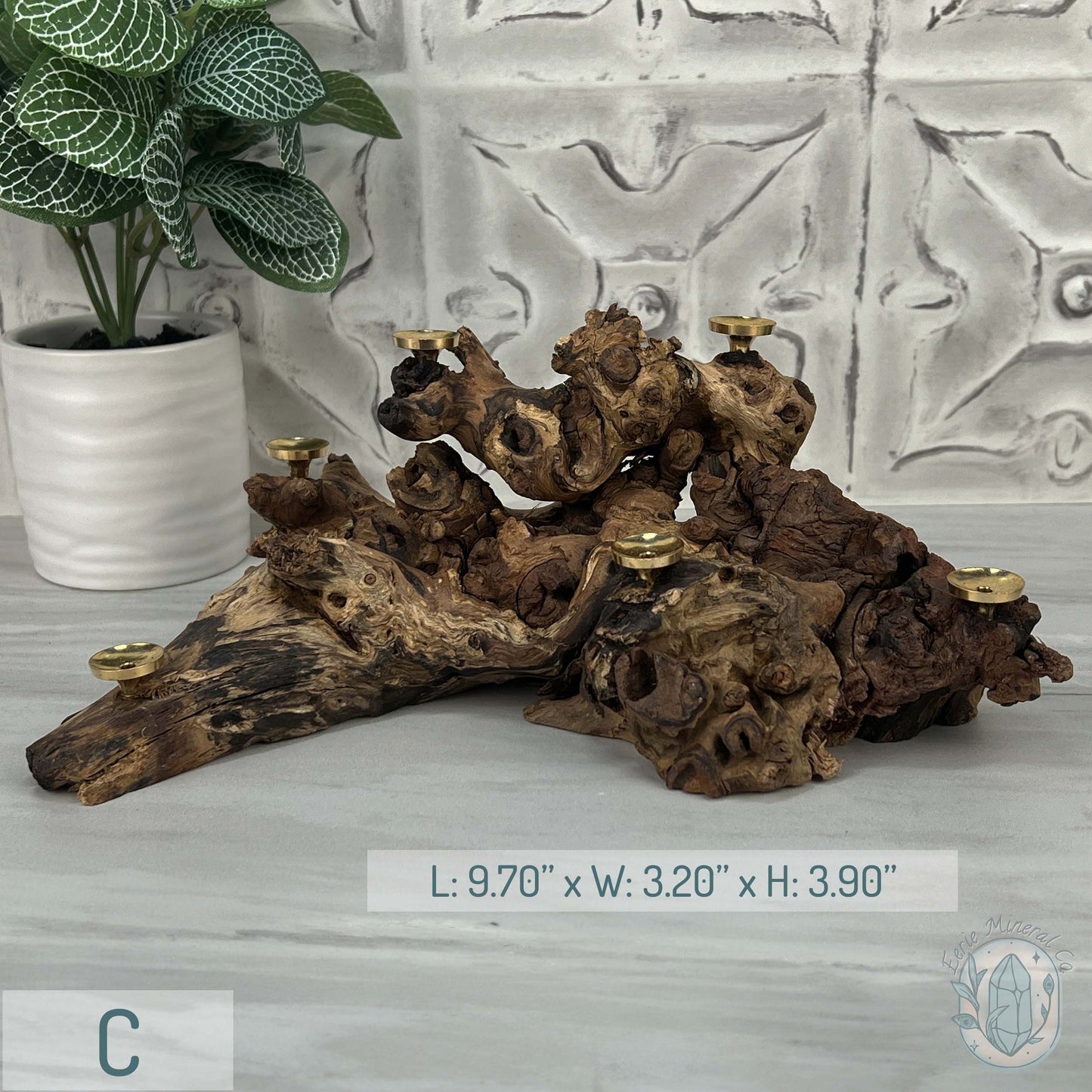 Natural Driftwood Sphere Holder Stand for 6 Spheres or Orbs
