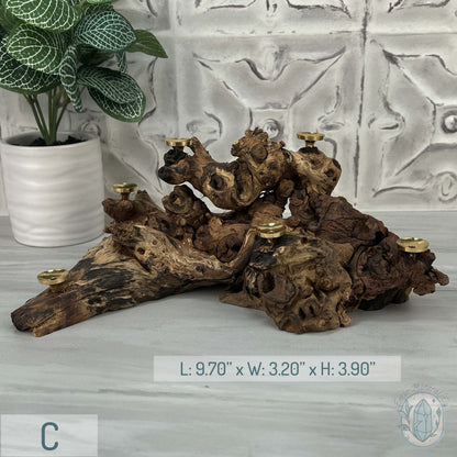 Natural Driftwood Sphere Holder Stand for 6 Spheres or Orbs