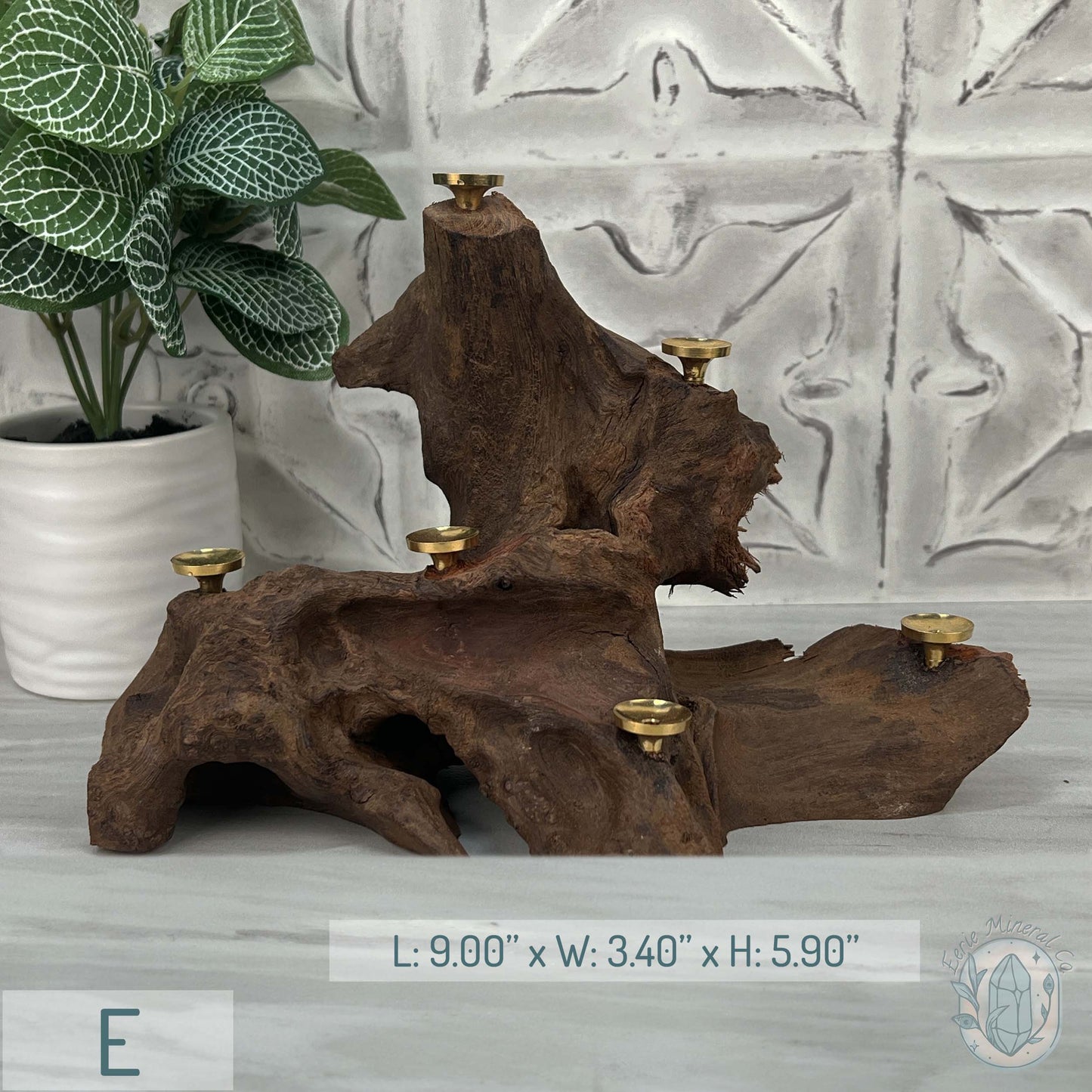 Natural Driftwood Sphere Holder Stand for 6 Spheres or Orbs
