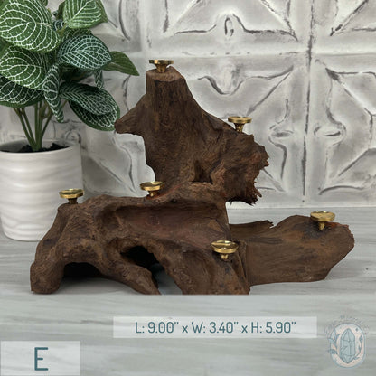 Natural Driftwood Sphere Holder Stand for 6 Spheres or Orbs