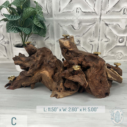 Natural Driftwood Sphere Holder Stand for 6 Spheres or Orbs