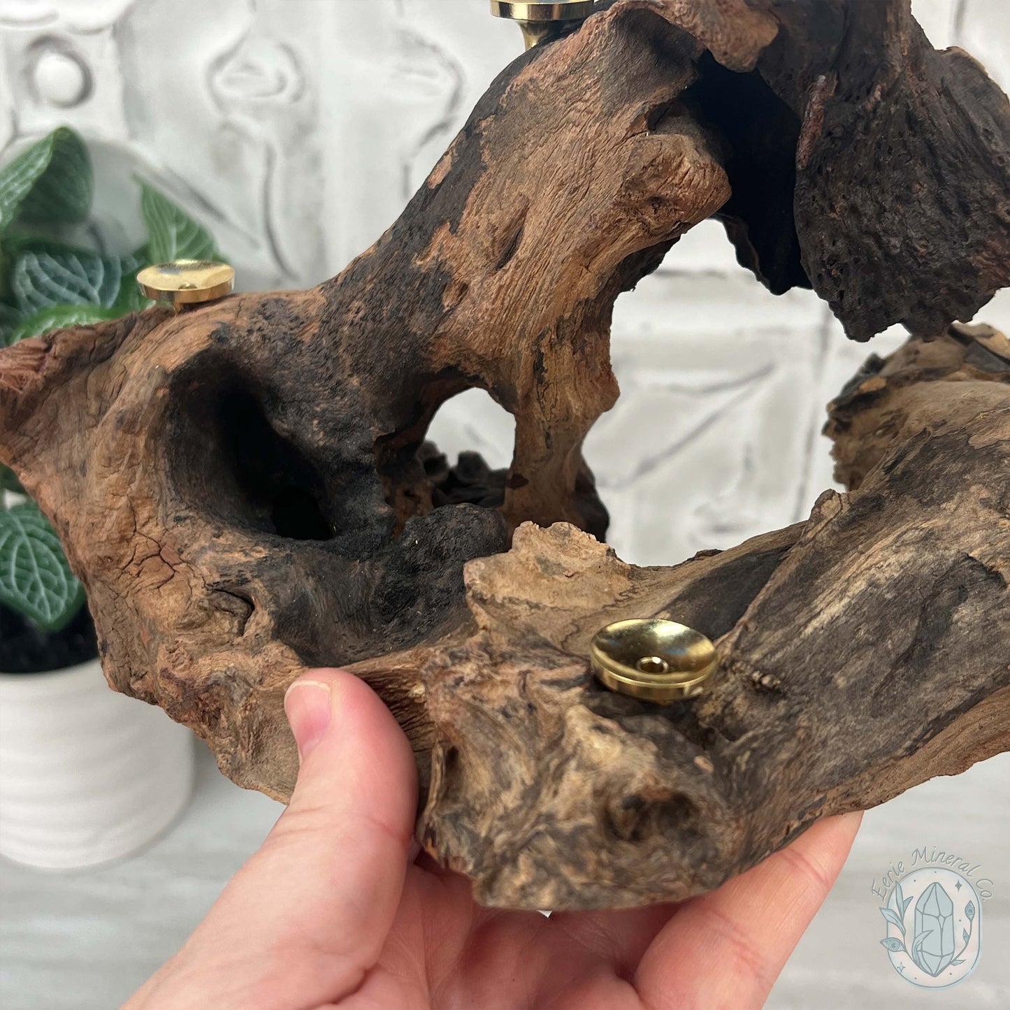 Natural Driftwood Sphere Holder Stand for 6 Spheres or Orbs