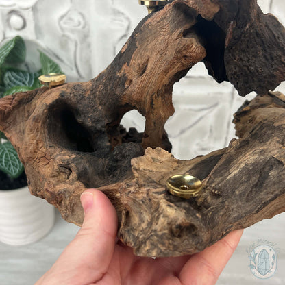 Natural Driftwood Sphere Holder Stand for 6 Spheres or Orbs