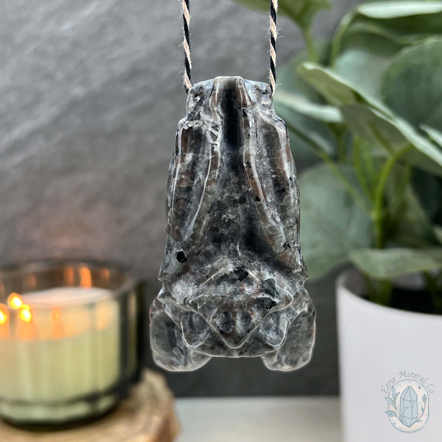UV Reactive Emberlite aka Firestone Hanging Bat Carvings