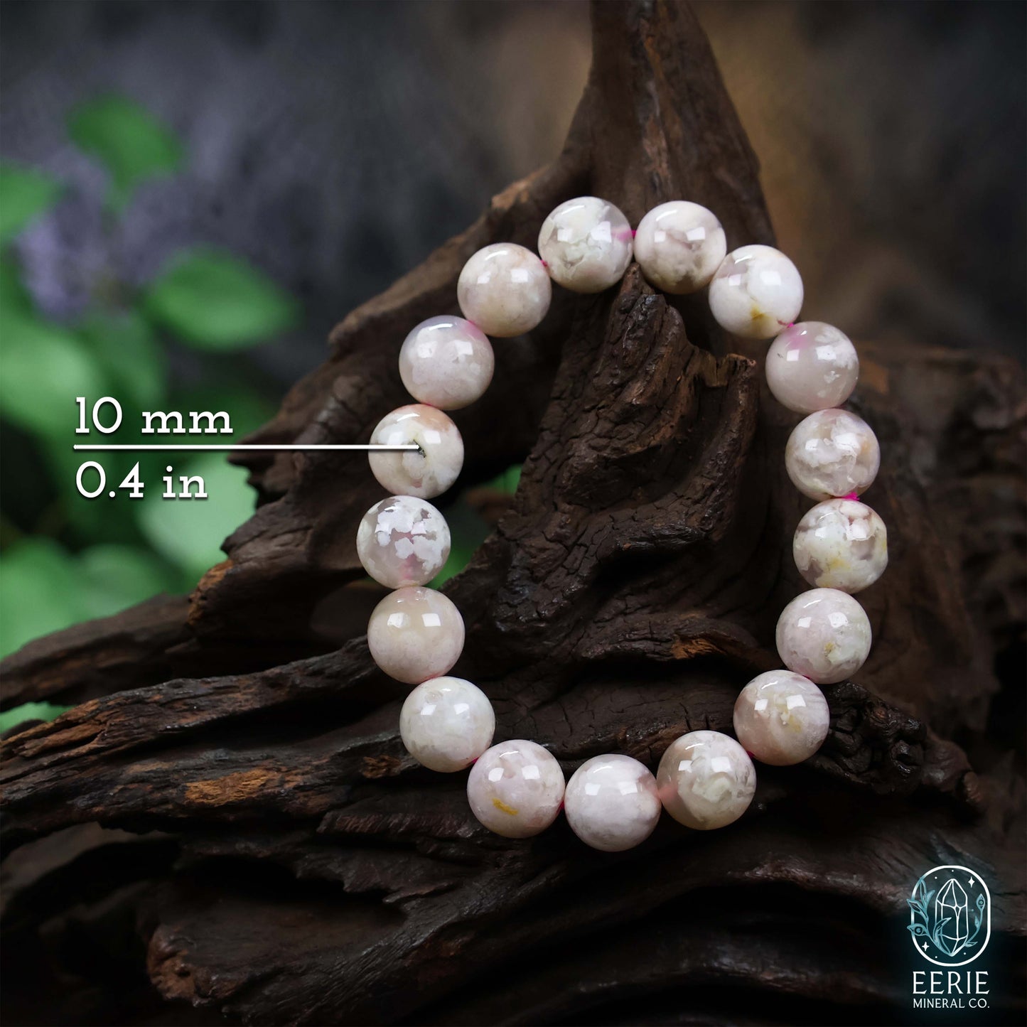 Flower Agate Gemstone Beaded Boho Stretch Bracelet