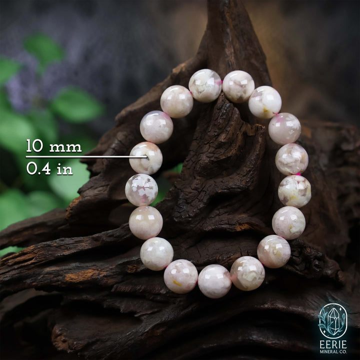 Flower Agate Gemstone Beaded Boho Stretch Bracelet