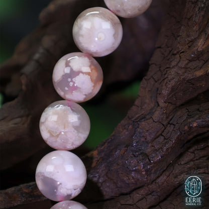 Flower Agate Gemstone Beaded Boho Stretch Bracelet