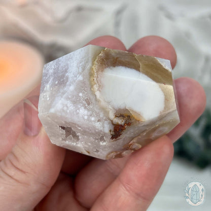 Earthy Colored Druzy Flower Agate Freeform