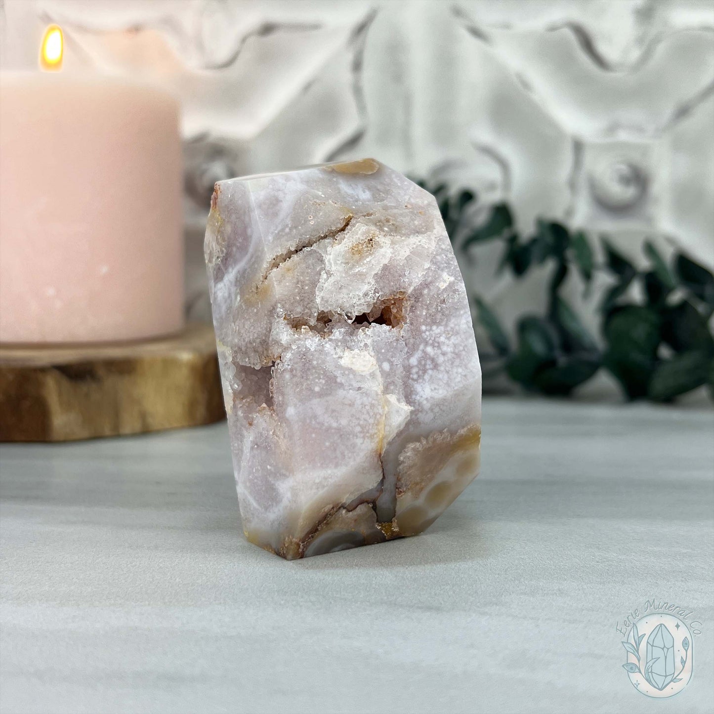 Beachy Vibes Druzy Flower Agate Freeform