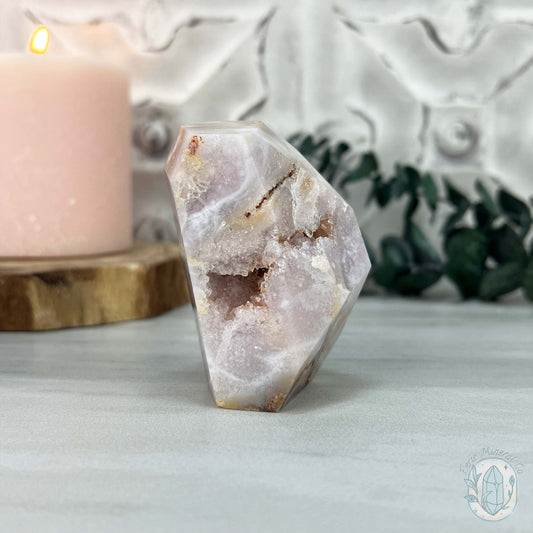 Beachy Vibes Druzy Flower Agate Freeform