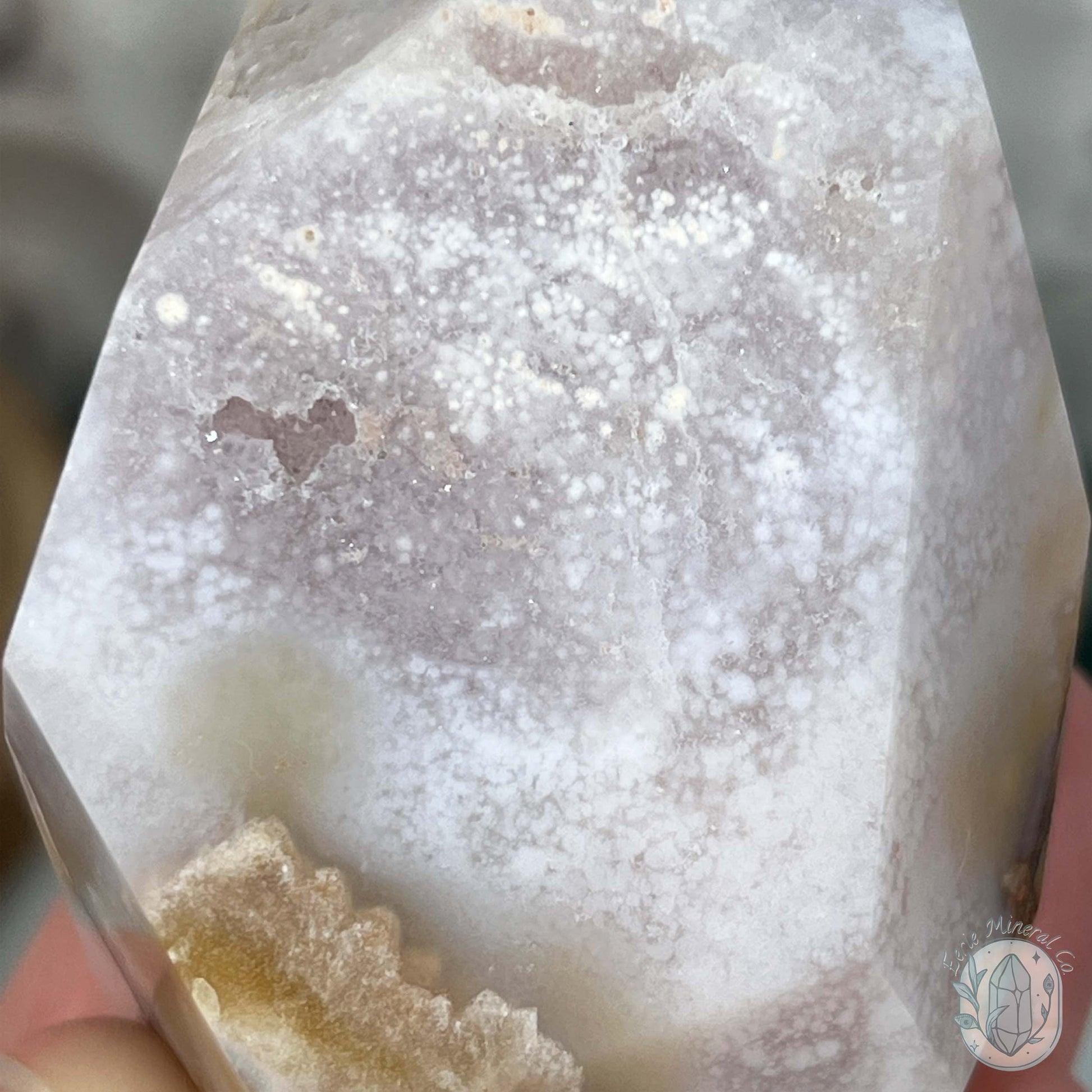 Beachy Vibes Druzy Flower Agate Freeform