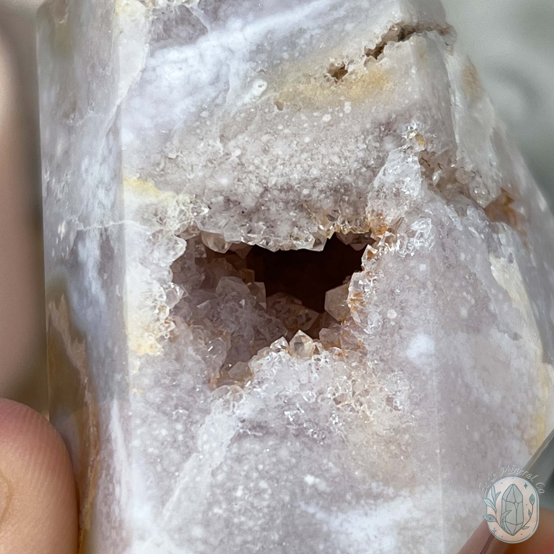 Beachy Vibes Druzy Flower Agate Freeform