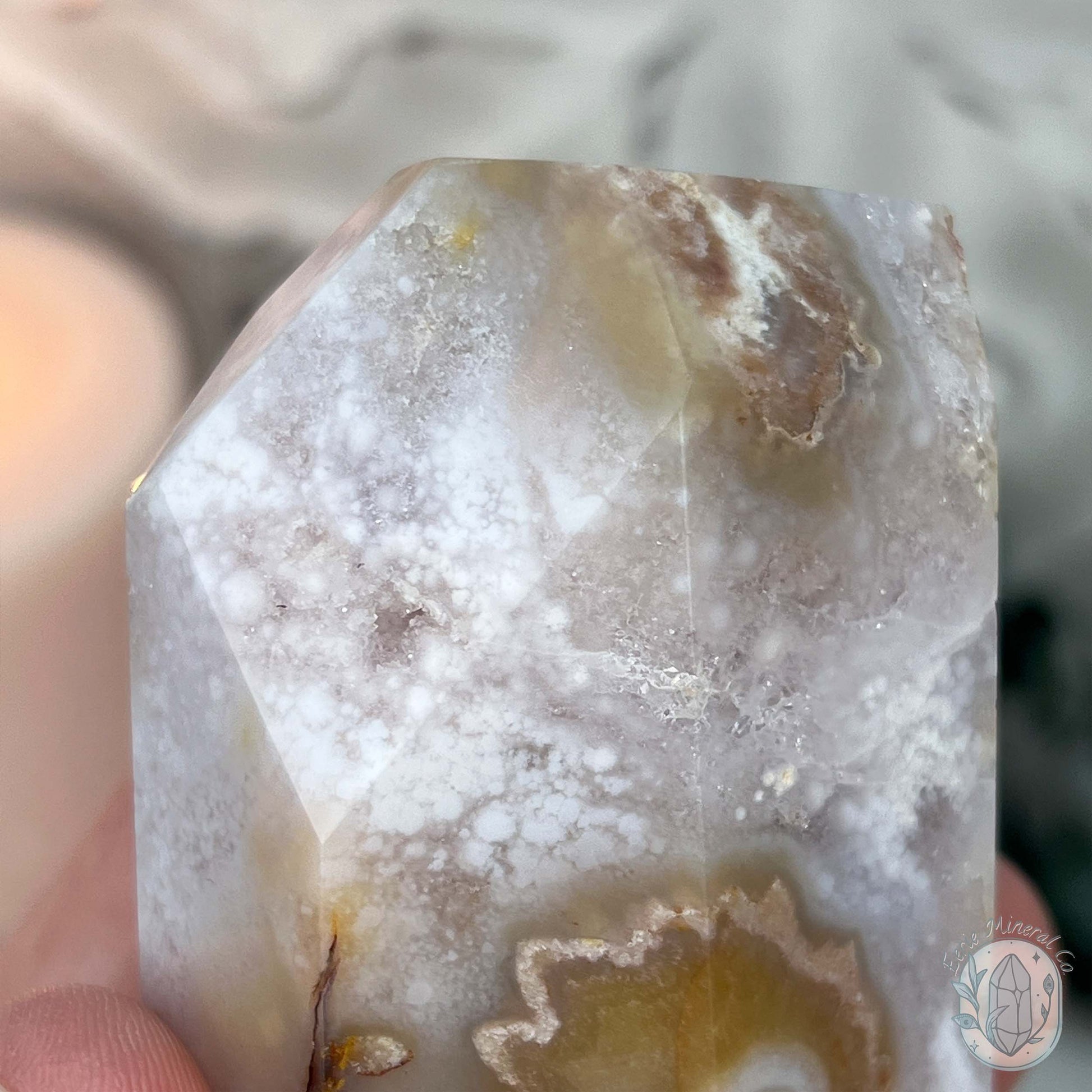 Beachy Vibes Druzy Flower Agate Freeform