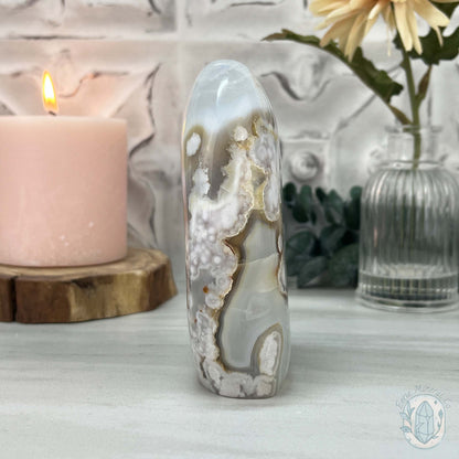 Flower Agate From Madagascar Polished Freeform