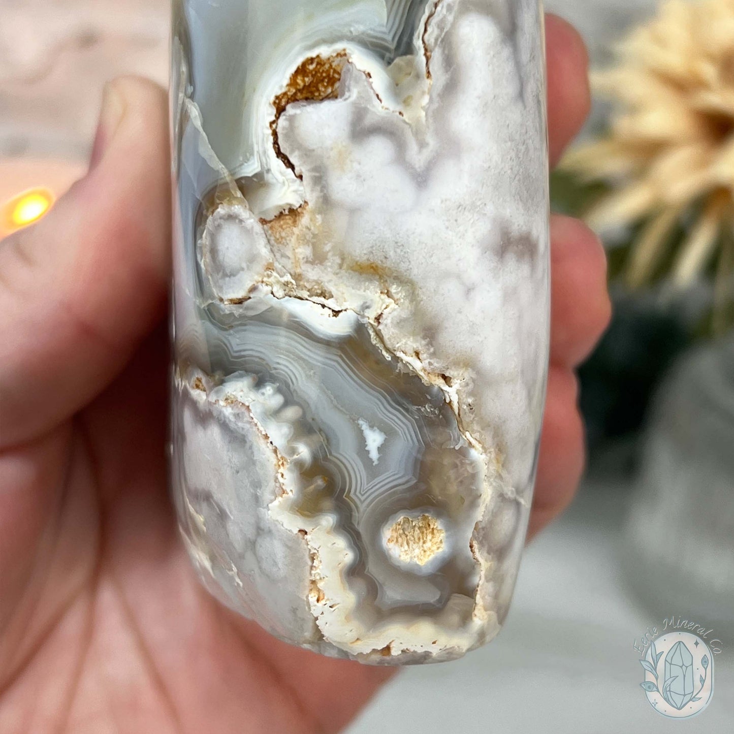 Flower Agate From Madagascar Polished Freeform