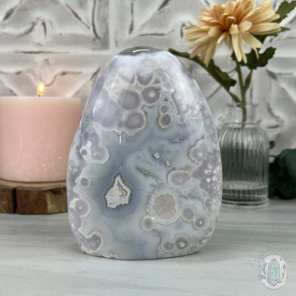 Flower Agate From Madagascar Polished Freeform