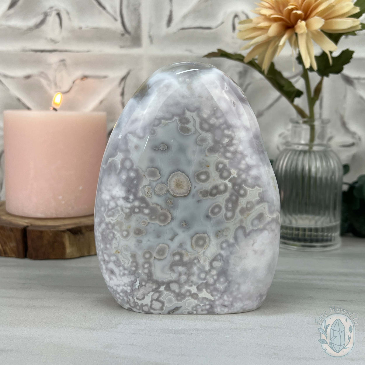 Flower Agate From Madagascar Polished Freeform