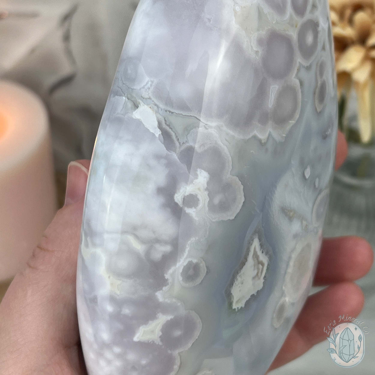 Flower Agate From Madagascar Polished Freeform