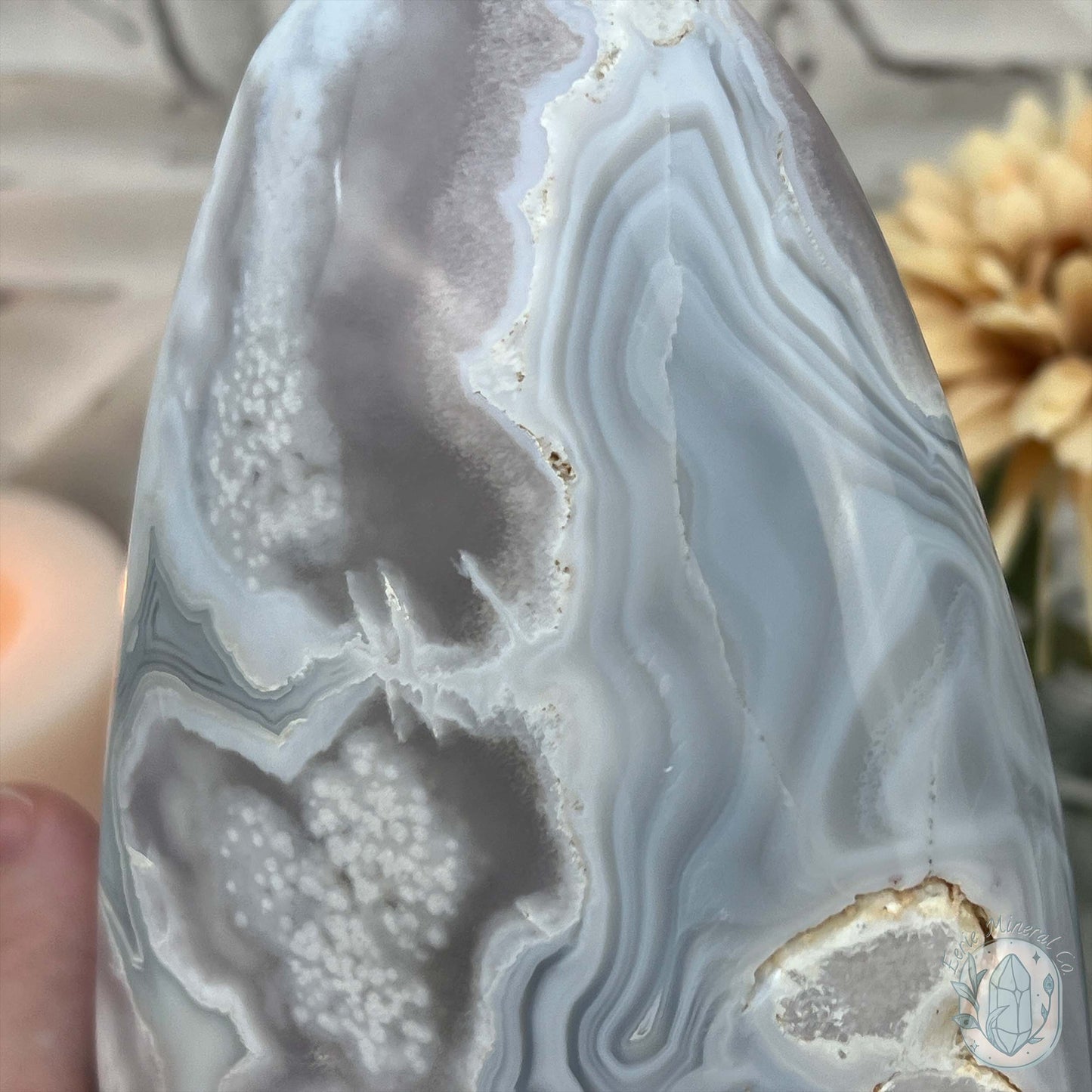 Flower Agate From Madagascar Polished Freeform