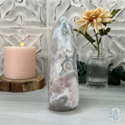 Flower Agate From Madagascar Polished Freeform