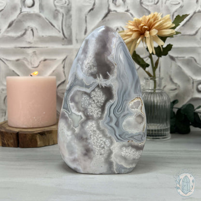Flower Agate From Madagascar Polished Freeform
