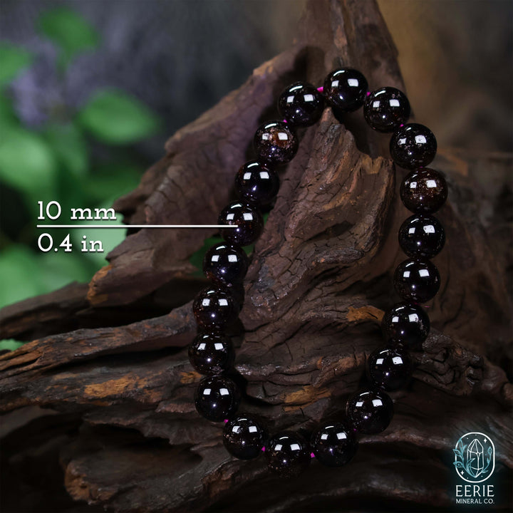 Garnet Gemstone Beaded Boho Stretch Bracelet
