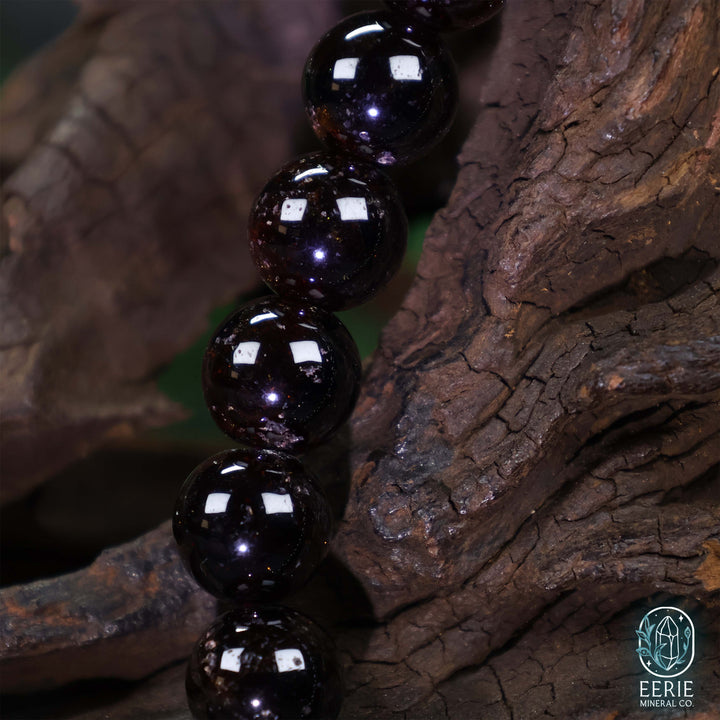 Garnet Gemstone Beaded Boho Stretch Bracelet