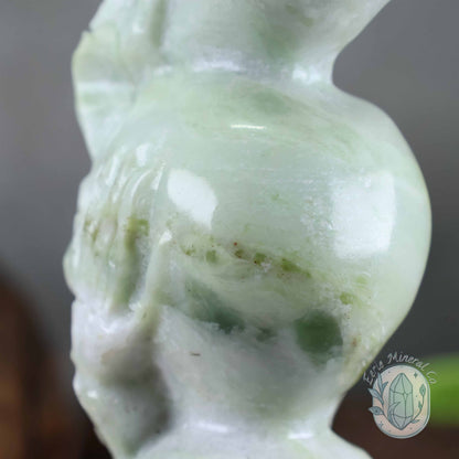 Green Jade See No Evil, Speak No Evil, Hear No Evil Skull Totem
