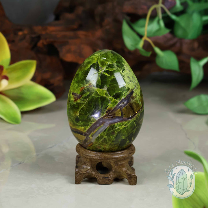 Green Opal Egg Carving