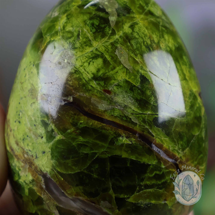 Green Opal Egg Carving