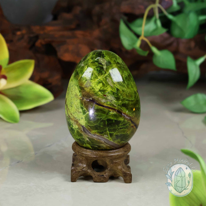 Green Opal Egg Carving