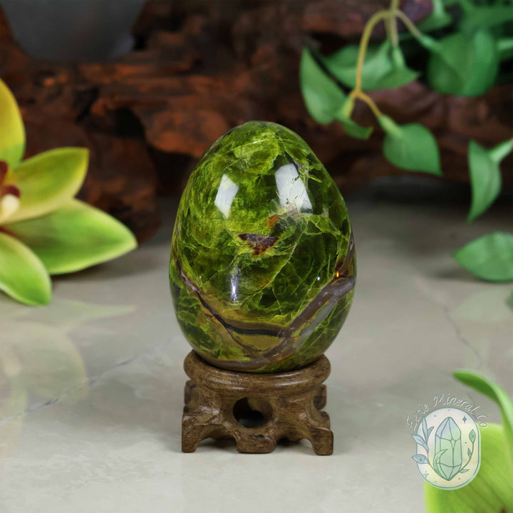 Green Opal Egg Carving