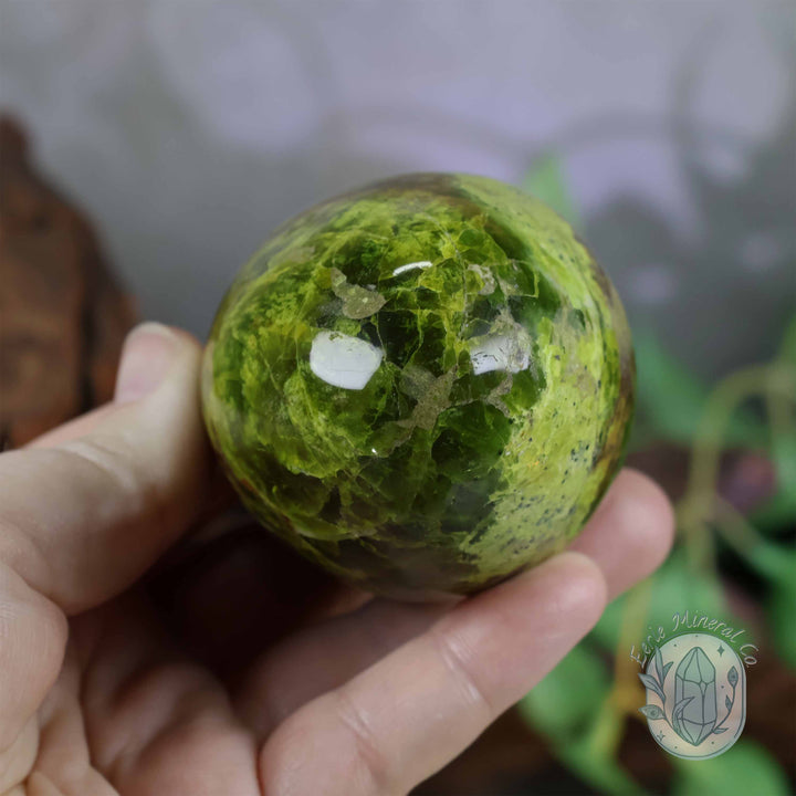 Green Opal Egg Carving