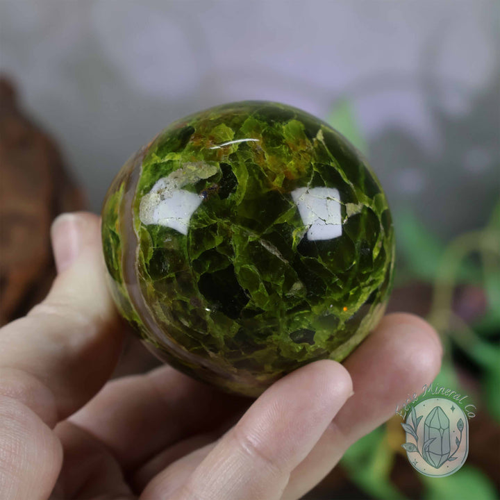 Green Opal Egg Carving