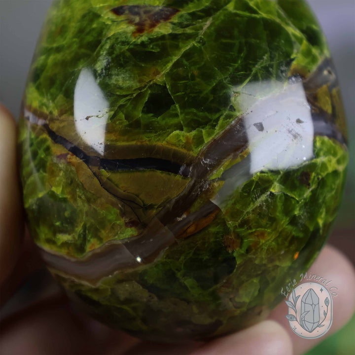 Green Opal Egg Carving