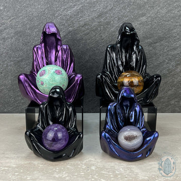 Shrouded Death Grim Reaper Sphere and Orb Holders