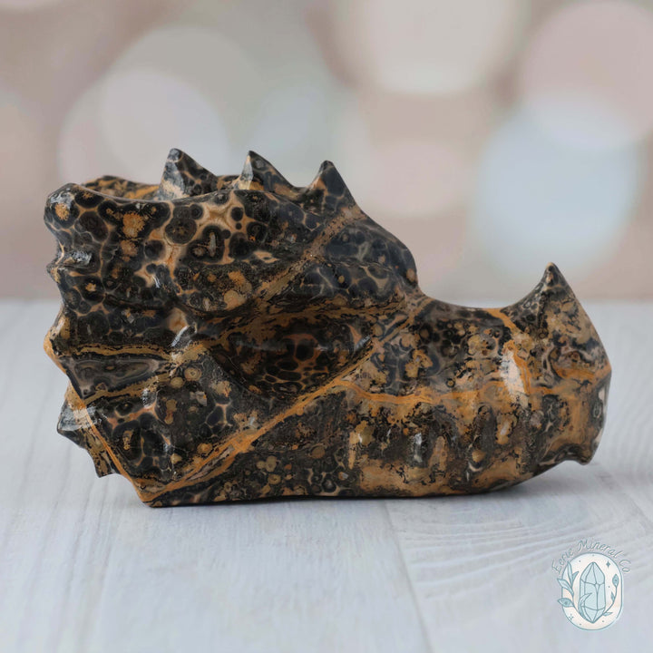 Leopard Skin Jasper Dragon Head