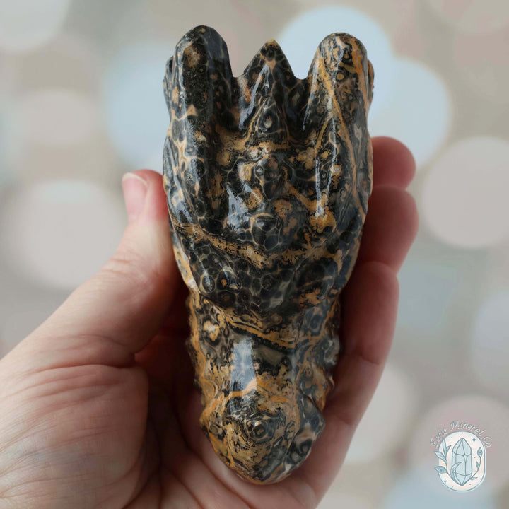 Leopard Skin Jasper Dragon Head