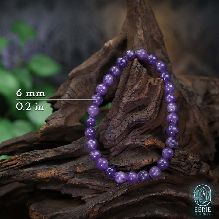 Lepidolite Gemstone Beaded Boho Stretch Bracelet