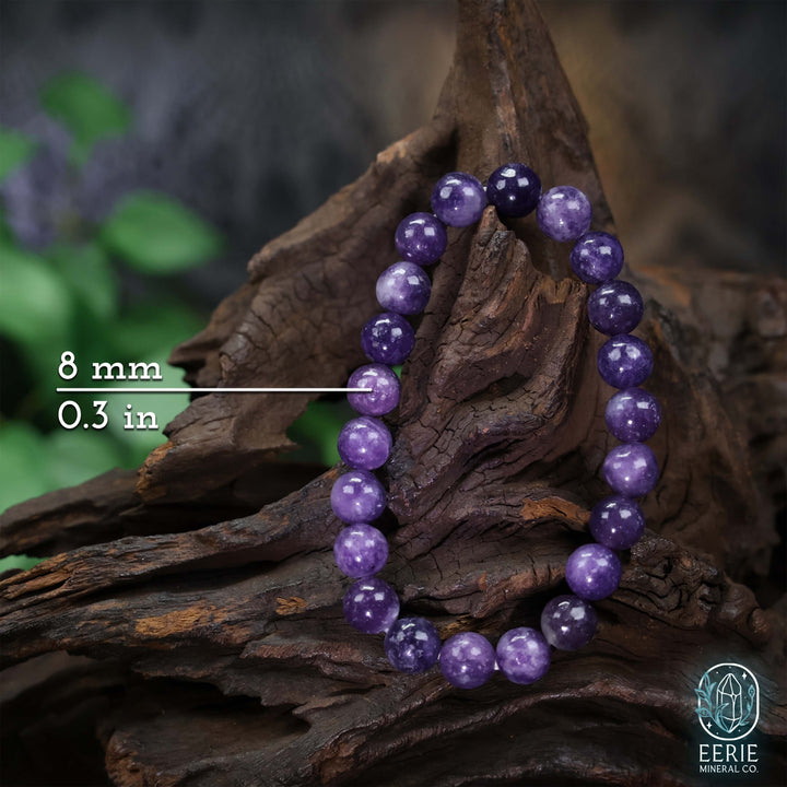 Lepidolite Gemstone Beaded Boho Stretch Bracelet