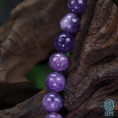 Lepidolite Gemstone Beaded Boho Stretch Bracelet